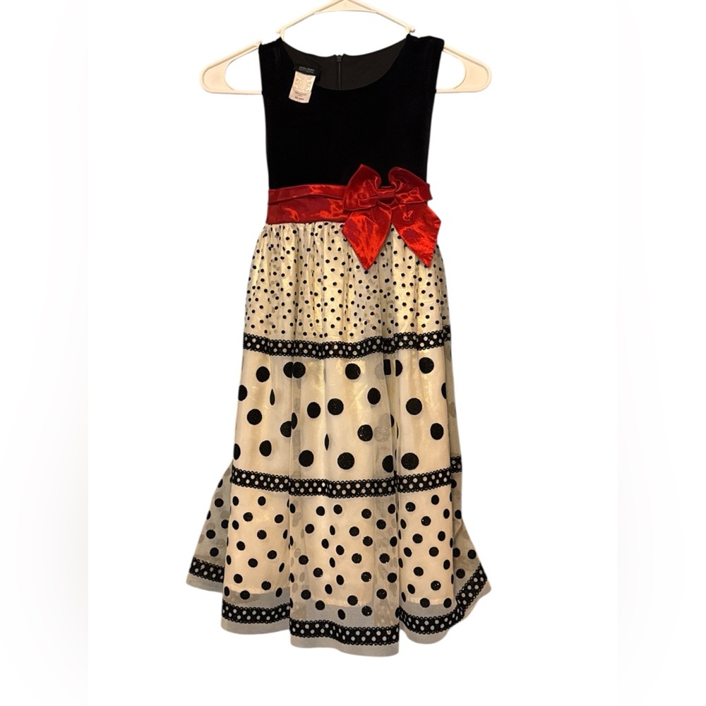 Holiday Editions Black Dress with Red Accents